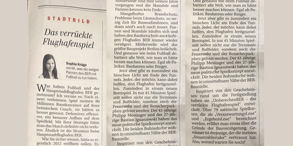 2017-08-25 Flughafenspiel in der Berliner Zeitung